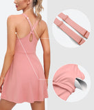 Heathyoga Womens Tennis Dress with Shorts Underneath Workout Dress-D5001