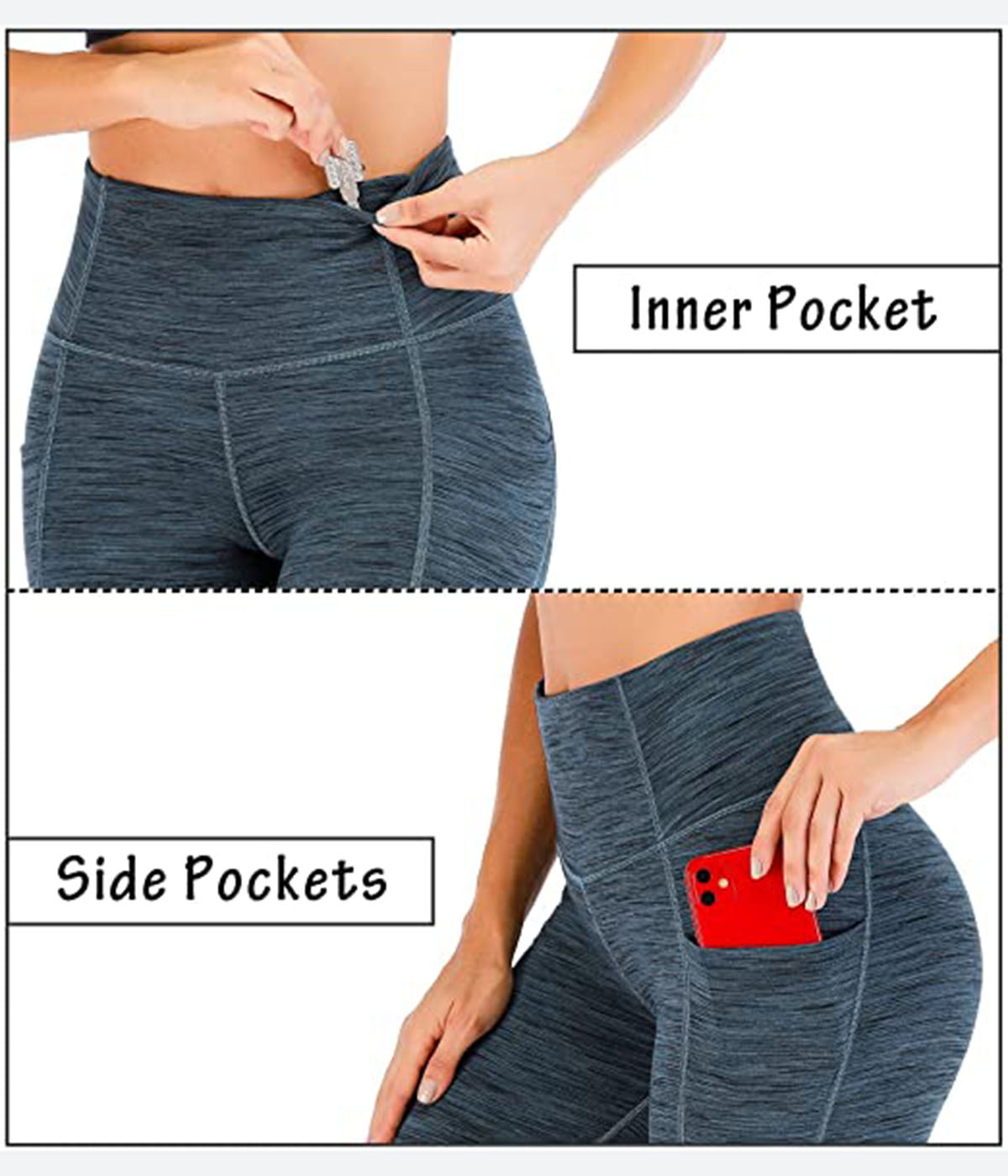 High Waist X-Line Yoga Pants with Pockets - HY21