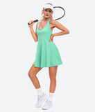 Heathyoga Womens Tennis Dress with Shorts Underneath Workout Dress-D5001