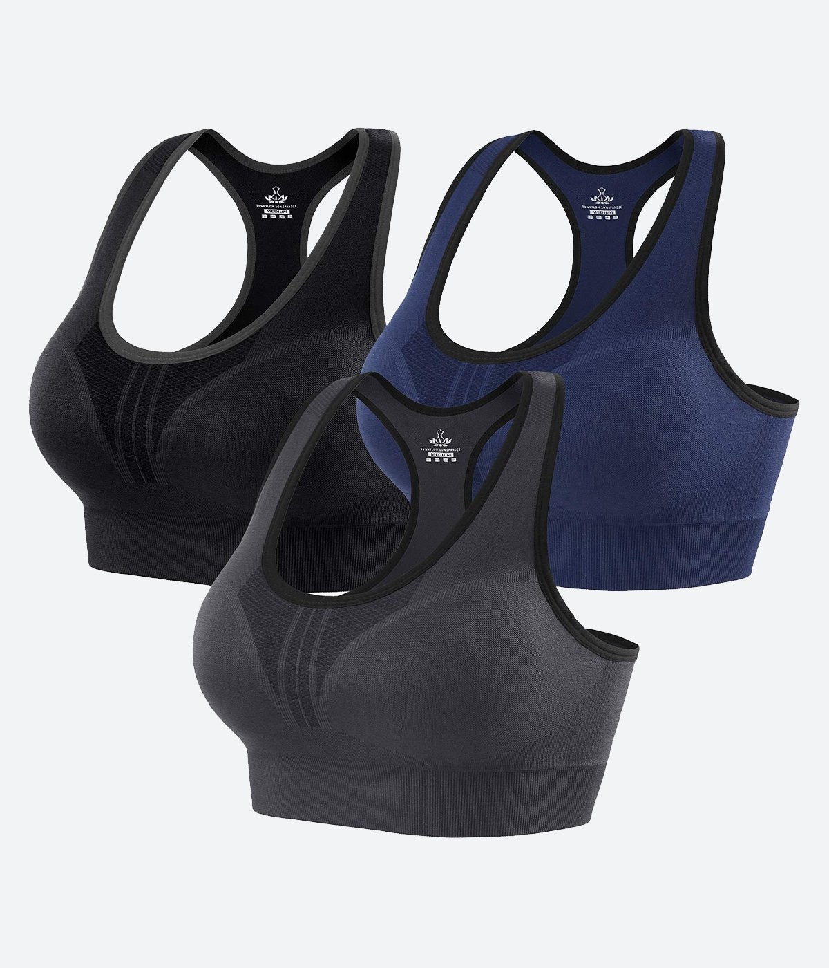 3 Packs High Impact Racerback Sports Bras - BRA501