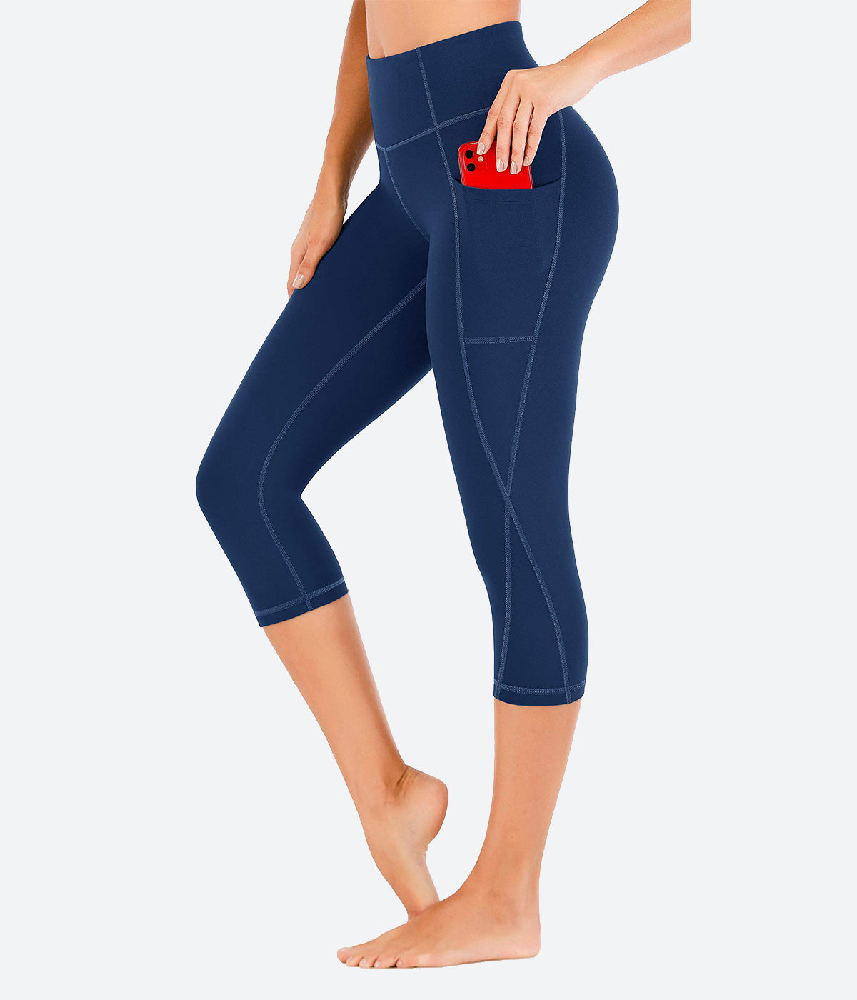 Heathyoga Women's Workout Capris with Pockets - HY80