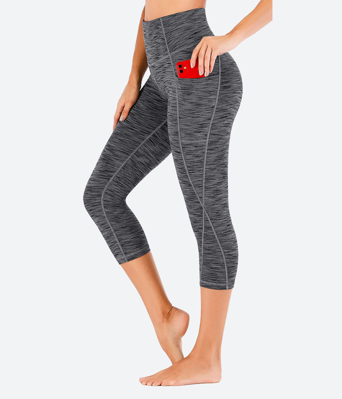 Heathyoga Women's Workout Capris with Pockets - HY80