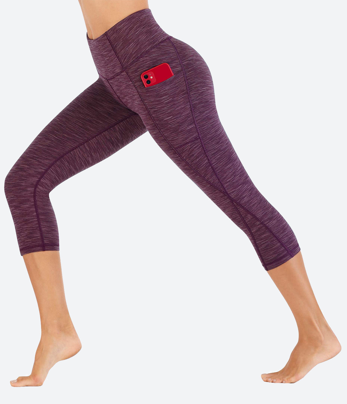 Heathyoga Women's Workout Capris with Pockets - HY80