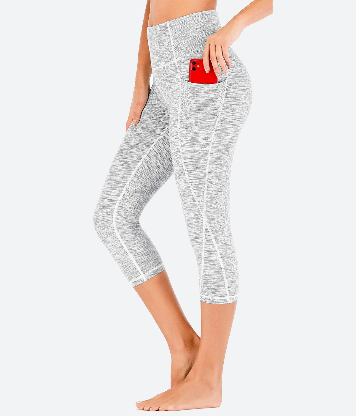 Heathyoga Women's Workout Capris with Pockets - HY80