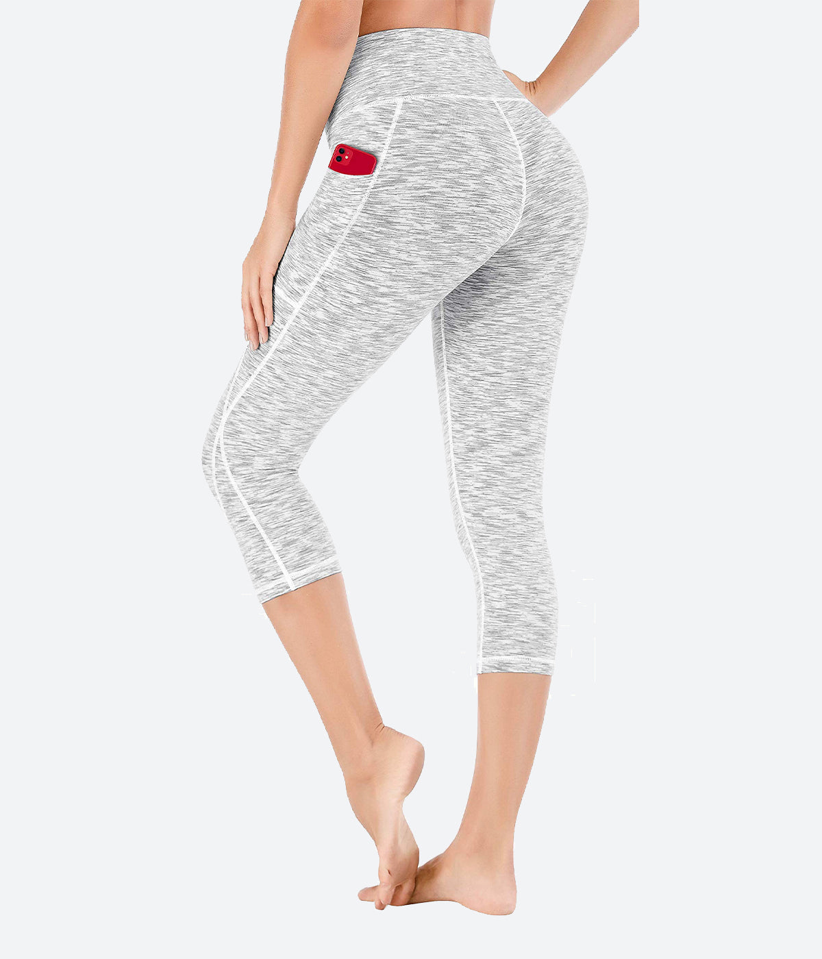 Heathyoga Women's Workout Capris with Pockets - HY80