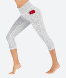 Heathyoga Women's Workout Capris with Pockets - HY80