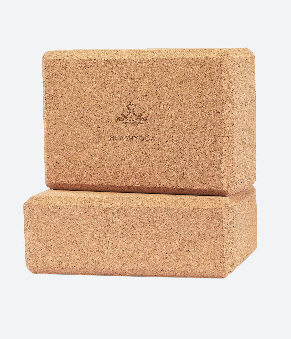Heathyoga Yoga Block (2 Pack) & Strap Set