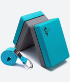 Heathyoga Yoga Block (2 Pack) & Strap Set