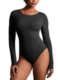 Stylesuit Long Sleeve Bodysuits for Women Crew Neck Body suits
