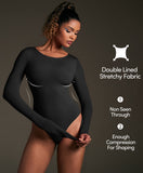 Stylesuit Long Sleeve Bodysuits for Women Crew Neck Body suits