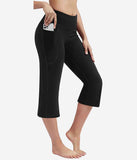 Heathyoga Bootcut Yoga Capri for Women with Pockets-HY99