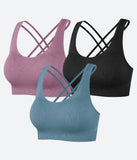 3 Packs Four Straps Padded Sports Bra - BRA506