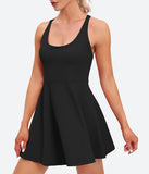 Heathyoga Womens Tennis Dress with Shorts Underneath Workout Dress-D5001