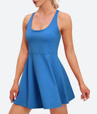 Heathyoga Womens Tennis Dress with Shorts Underneath Workout Dress-D5001