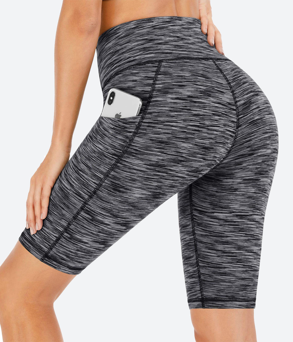 Heathyoga Biker Shorts Women Tummy Control 5 Workout Shorts Women with  Pockets High Waisted Spandex Shorts for Gym Yoga