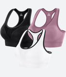 3 Packs High Impact Racerback Sports Bras - BRA501