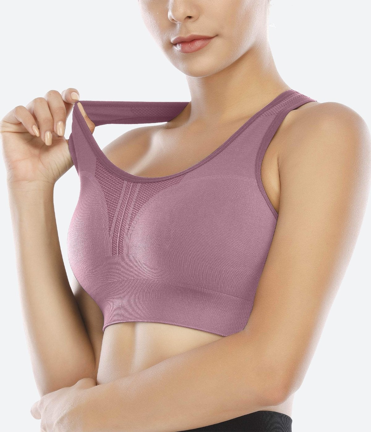 Heyyoga Womens V Neck Padded Athletic Low Impact Bra S XL Sizes