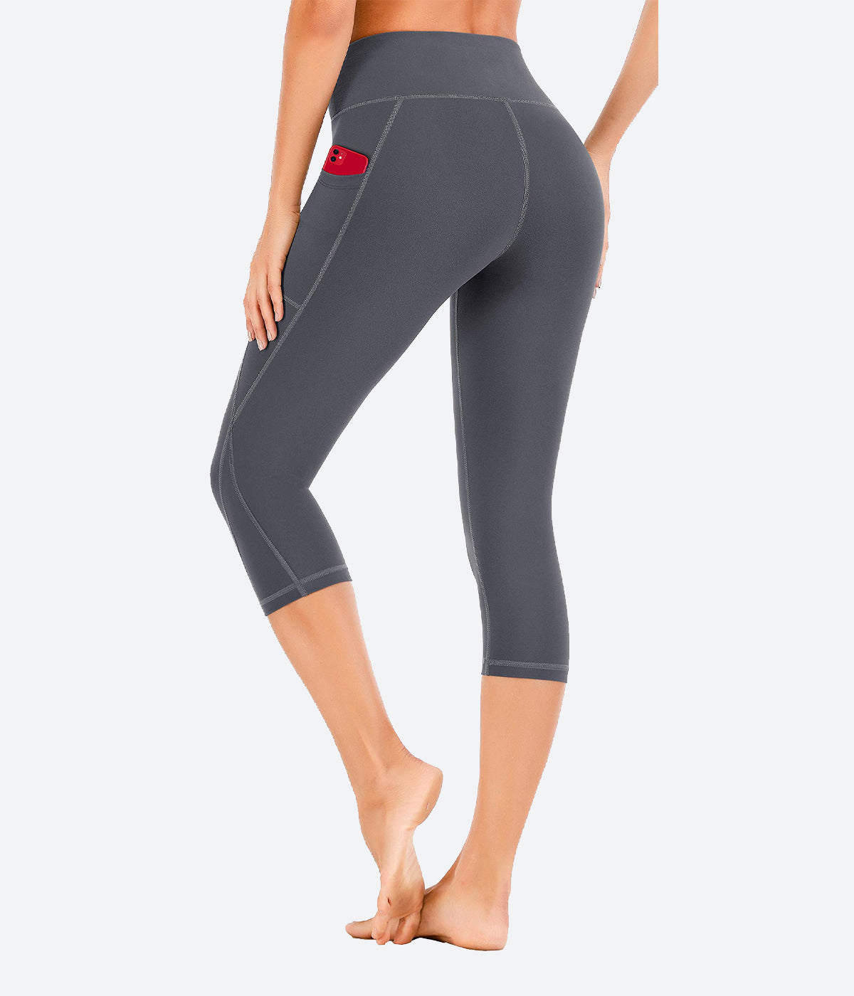 Heathyoga Capri Leggings for Women with Pockets High Waisted Yoga Pants  with Pockets Workout Leggings for Women : : Clothing & Accessories