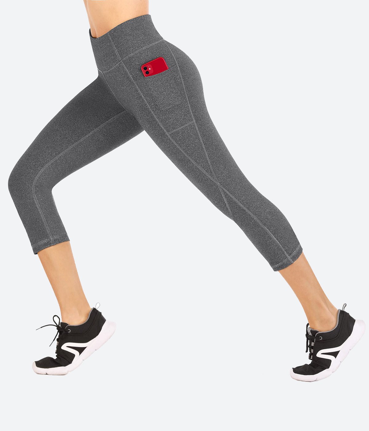 SALE! Silver Grey Cassi Deep Pockets Workout Leggings Yoga