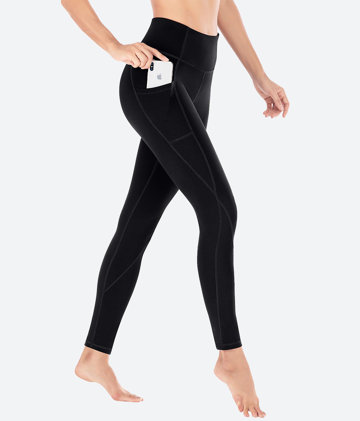 Thick High Waist Yoga Pants With Pockets, Tummy Control Workout Running Yoga  Leggings For Women#d921204