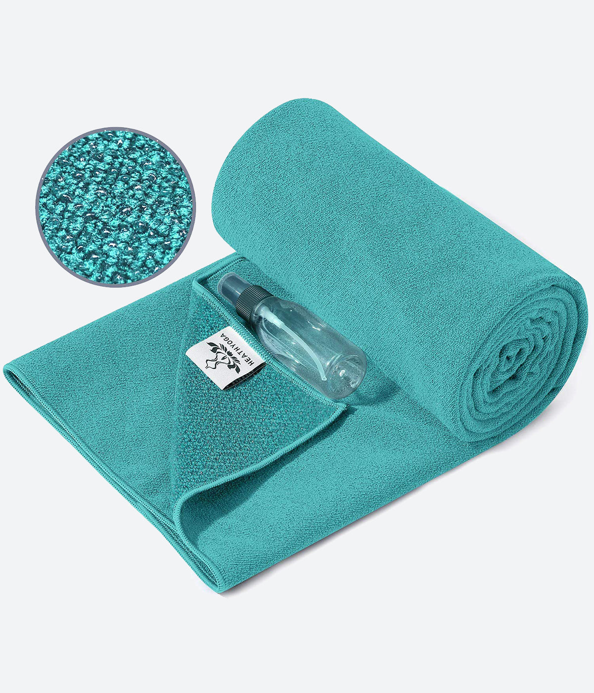 FormFit FF GN Yoga Towel - Green Polyester Blend, 68x24 inches