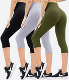 3 Packs Seamless Capri Yoga Pants - HY61