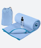 Microfiber Silicone Coating Layer Yoga Towel - Blue