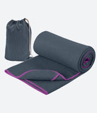 Heathyoga Microfiber Silicone Coating Layer Yoga Towel - Gray wholesale