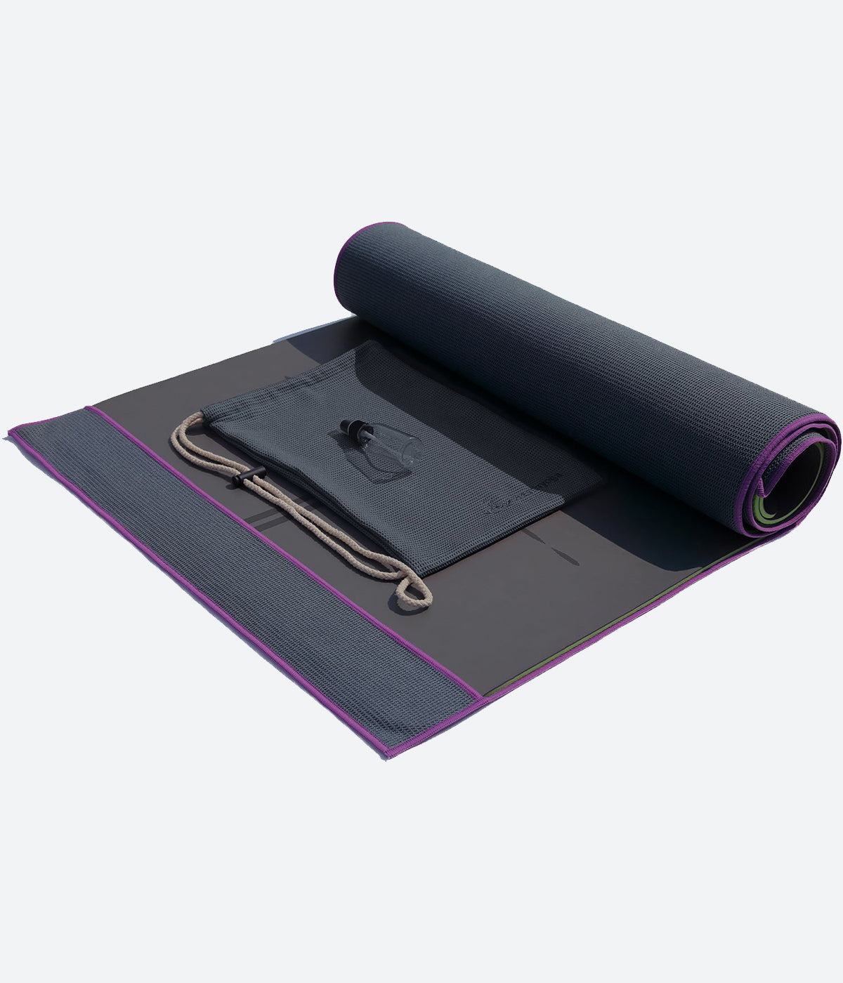 Heathyoga Microfiber Silicone Coating Layer Yoga Towel - Gray