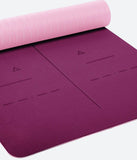 Heathyoga TPE Body Alignment System Yoga Mat - Purple