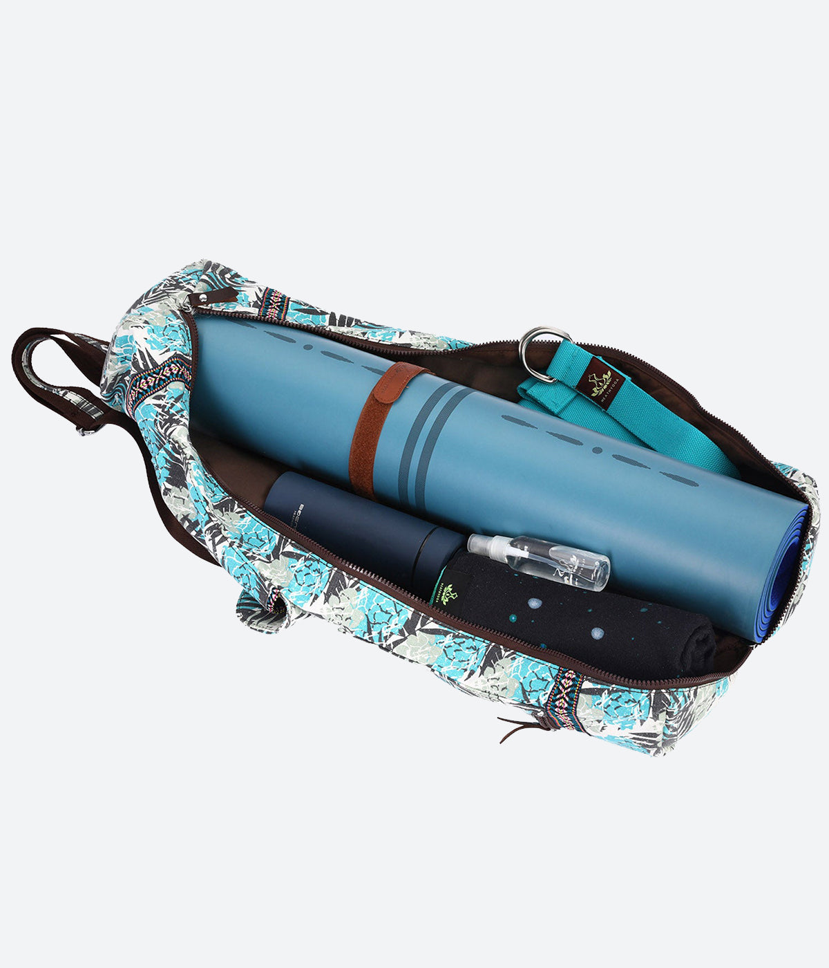 Full-Zip Exercise Yoga Mat Carry Bag - Blue & Red