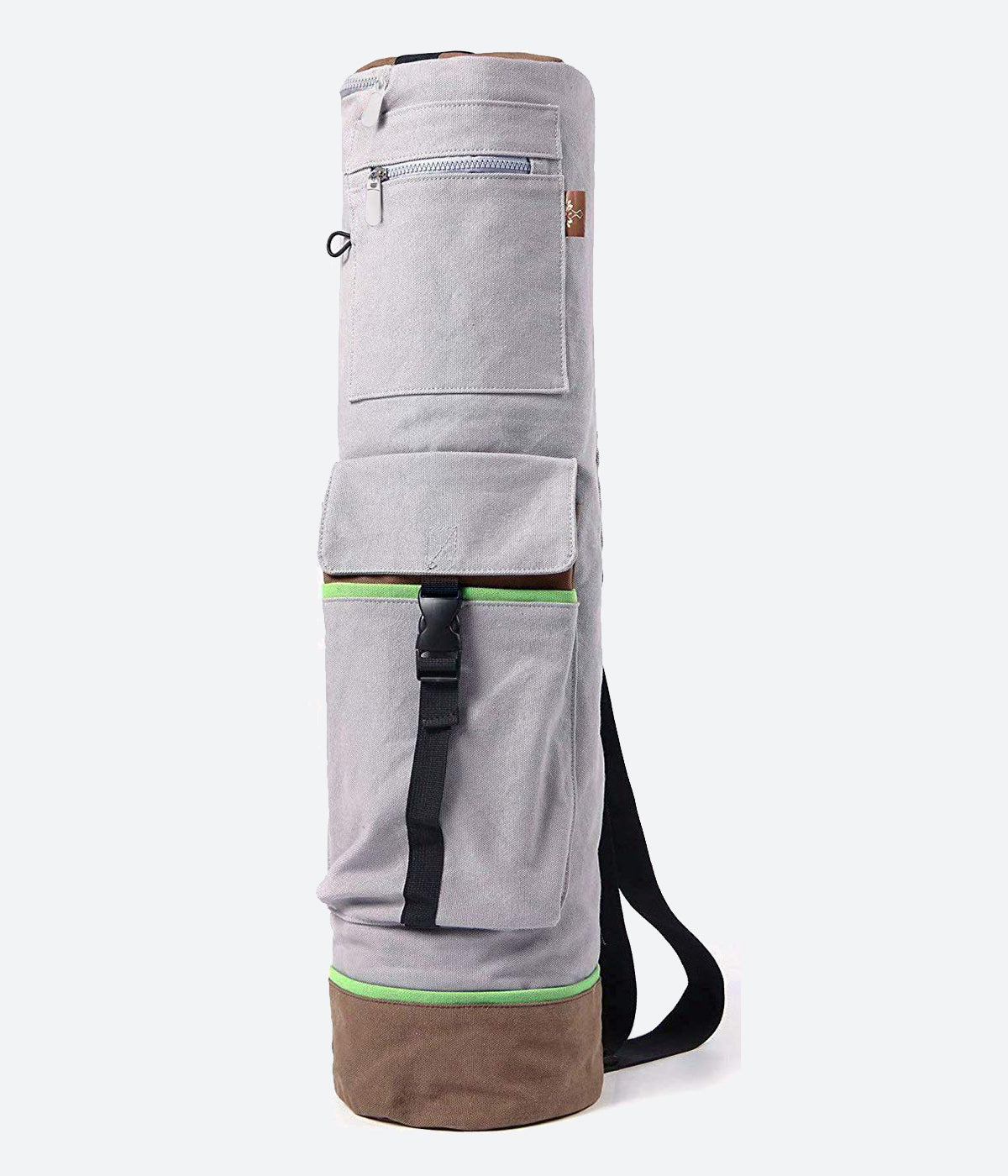 Full-Zip Exercise Yoga Mat Carry Bag - Black&Gray - Gray