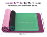 Heathyoga TPE Body Alignment System Yoga Mat - Purple