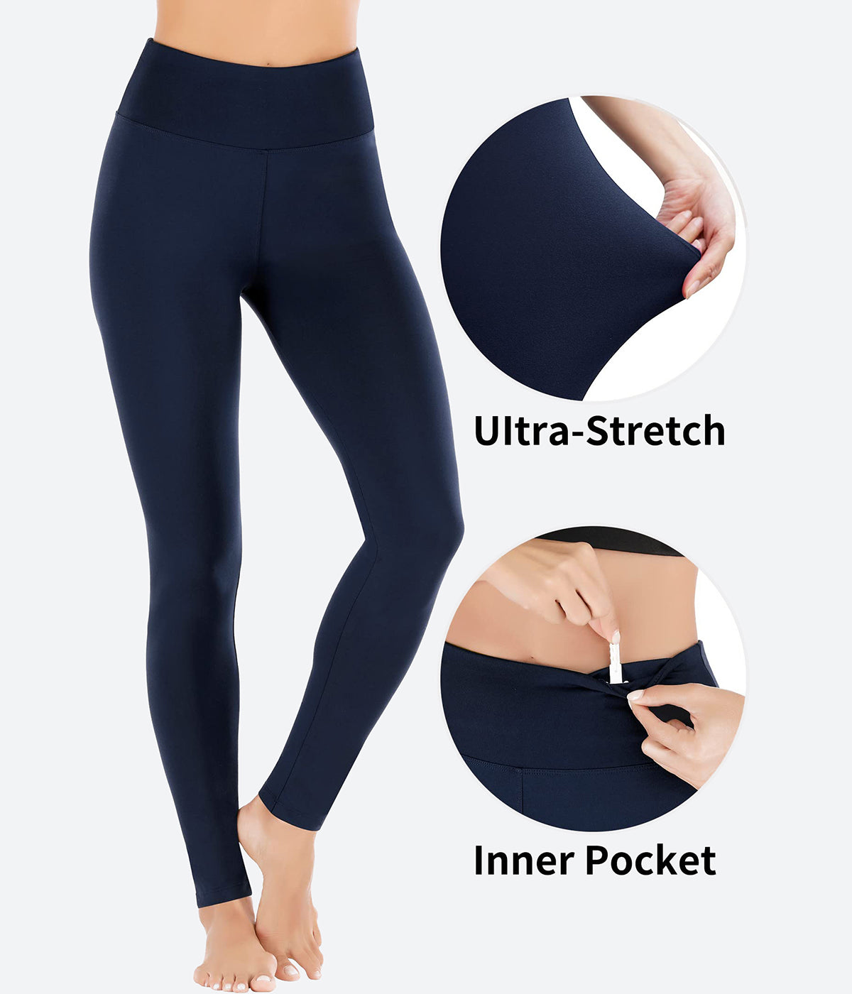 Inner Beauty Athletic Leggings for Women, Yoga Pants with Pockets