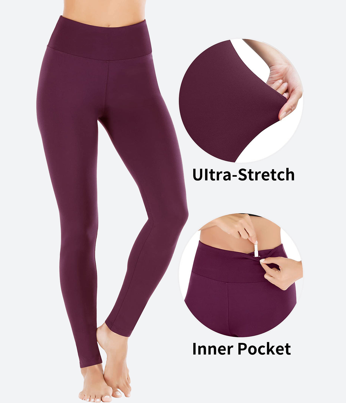 Heathyoga Women's Yoga Pants Leggings with Pockets for Women High Waist  Yoga Pants with Pockets Workout Leggings Tights Gray - Yahoo Shopping